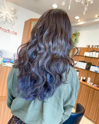 ロング カラー ヘアアレンジ 脱白髪染め美容師 竹内涼乃のヘアスタイル