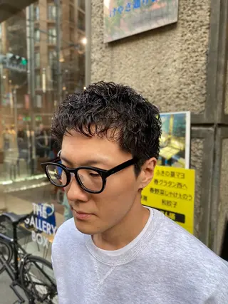 ショート パーマ メンズ IRIE⚡️メンズ/ パーマ⚡️北川聖也のヘアスタイル