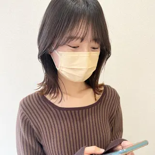 ミディアム カラー 外国人対応 佐久間のヘアスタイル