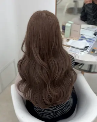ロング カラー ブリーチなしベージュ 特化 松村 茶屋町のヘアスタイル