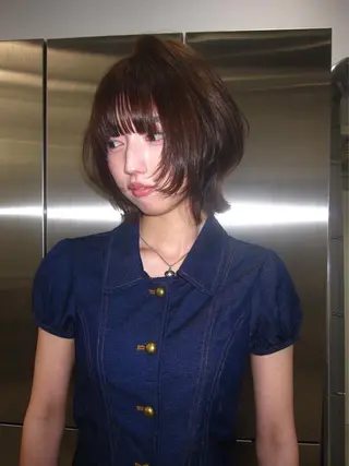 ミディアム カラー ヘアアレンジ 天神大名/カラー特化 レイヤー/トレンドのヘアスタイル