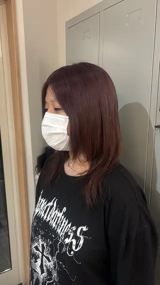 セミロング 🤍透明感・ツヤ /韓国風カラー🥣のヘアスタイル