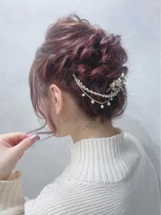ロング カラー ヘアアレンジ FAAM Tsuneのヘアスタイル