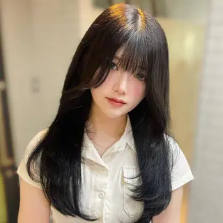 ミディアム カラー RAIRA 福岡韓国ヘア‧₊˚✧のヘアスタイル
