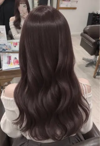 ロング カラー 【韓国ヘア×透明感 カラー】笹谷 莉未のヘアスタイル