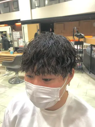 パーマ メンズ メンズ特化 古賀陸斗のヘアスタイル