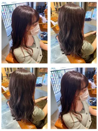 カラー 🩵盛れる顔周り/ 艶カラーemi🩵のヘアスタイル