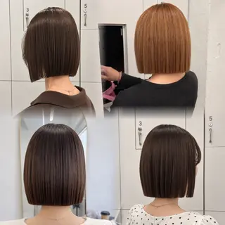 ミディアム カラー mei ボブ ショートボブ特化🤎のヘアスタイル