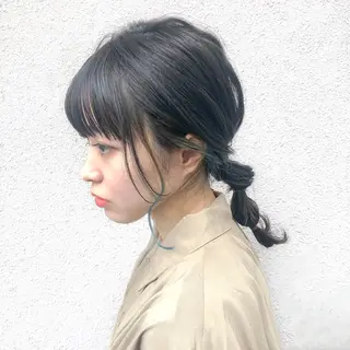 ミディアム カラー ヘアアレンジ KONOMI スタイリストのヘアスタイル