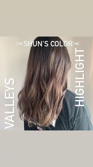 セミロング カラー SHUN札幌 メンズパーマフェードのヘアスタイル