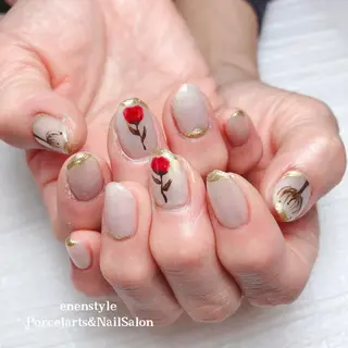 ミディアム ネイル 🐾enen style 🐾のネイルデザイン