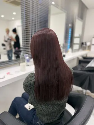 ロング カラー ラベンダー💜 グレージュ🩶のヘアスタイル
