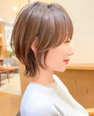 ショート 暖色・ベージュ♡ nanoha itoのヘアスタイル