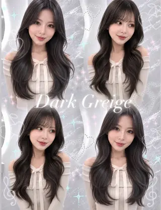 セミロング カラー ヘアアレンジ 🖤kana韓国ヘア 艶髪カラー特化🖤のヘアスタイル