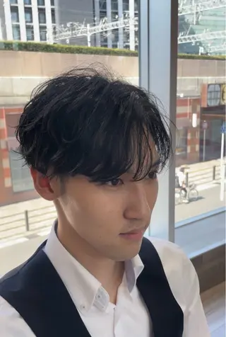 ショート パーマ メンズ 西村 駿希のヘアスタイル
