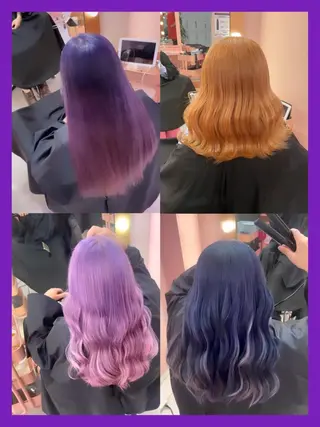 セミロング カラー 町田ブリーチ特化 MANATOのヘアスタイル