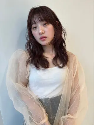 セミロング カラー 🎀a0i 🎀のヘアスタイル