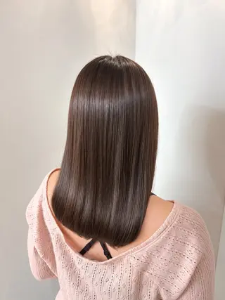 ミディアム パーマ ヒナ/酸性ストレート /髪質改善のヘアスタイル