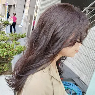 カラー セミロング 竹尾 優斗のヘアスタイル