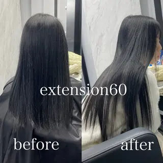 ロング カラー エクステ🩵ブリーチ 韓国ヘア🩵KAEのヘアスタイル