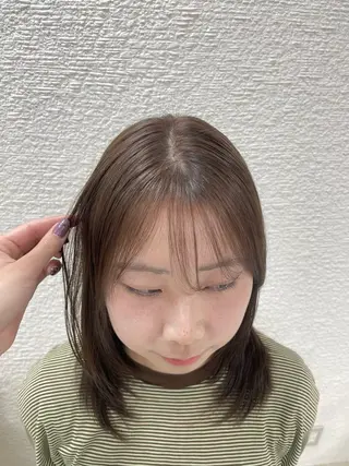 ミディアム カラー ブリーチなしダブルカ ラー🎀透明感/AOのヘアスタイル