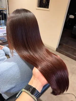 ロング カラー 地毛風ストレート/ 髪質改善/榎本流行のヘアスタイル