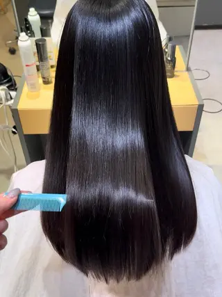 ロング 柿田人和/韓国 /ワンホンヘアのヘアスタイル