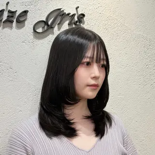 ミディアム 🪽レイヤーカット/ 韓国ヘア🦋hinaのヘアスタイル