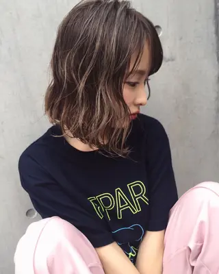 ショート ミディアム 透明感カラー🌿ボブ ✨飛田 ケイのヘアスタイル