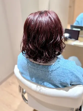 ミディアム パーマ Zina.金上美玲 ✲Layer✲南船橋のヘアスタイル