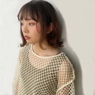 ミディアム Okamura Chisatoのヘアスタイル