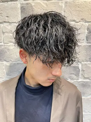 ショート パーマ メンズ ツイスパ☆越智 新一郎のヘアスタイル