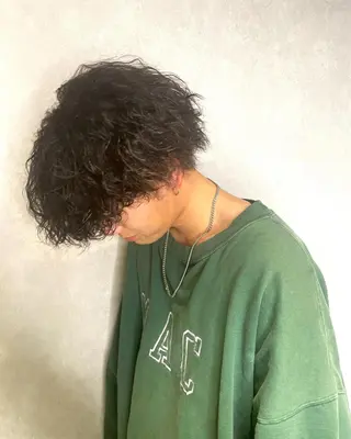 パーマ メンズ HIBIKI/原宿 ハッシュカット🪄のヘアスタイル