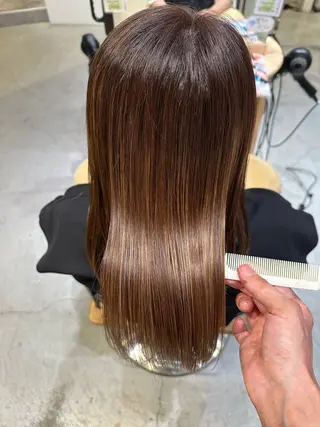 セミロング パーマ 【女性指名No.1】 西口直子のヘアスタイル