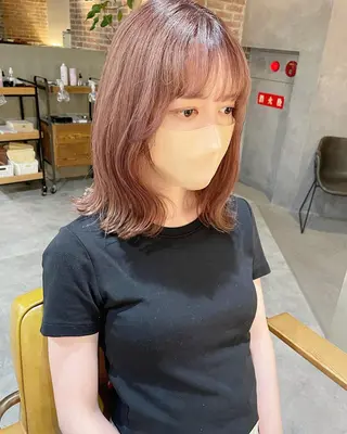 ミディアム カラー ハイトーンカラー♡ yuのヘアスタイル