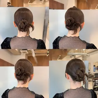 セミロング カラー ヘアアレンジ 縮毛矯正+モテカラー 🎀✨MIHOのヘアスタイル