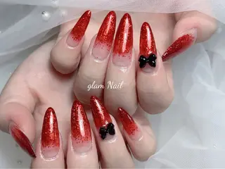 ネイル エツメ💅 長さ出し🎀デザインのネイルデザイン