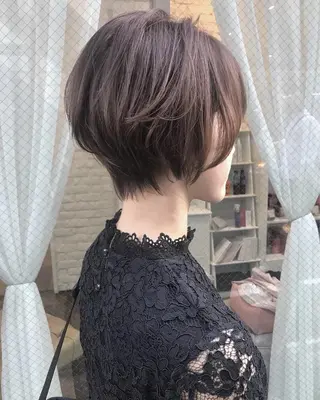 ショート 艶カラー/フェイス レイヤー/たむのヘアスタイル