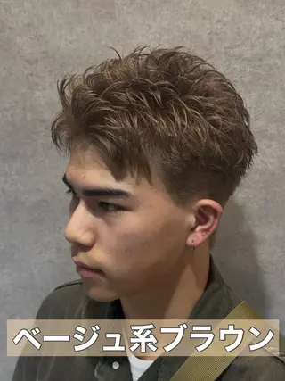 ショート カラー メンズ メンズパーマカット 達人/涼のヘアスタイル
