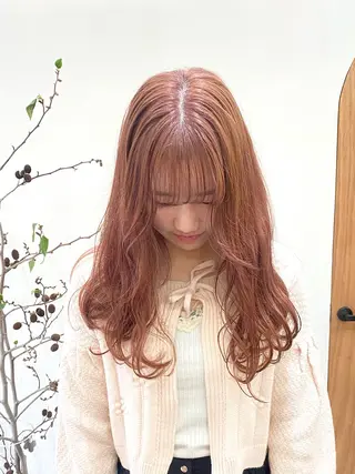 セミロング カラー ヘアアレンジ ハル🌸柔色/ ブリーチなし/艶髪のヘアスタイル