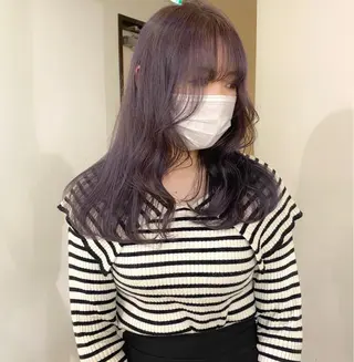 カラー mizuki/ピンク ベージュ.レイヤーのヘアスタイル