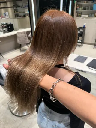 ロング カラー みっちー/縮毛矯正/ 艶カラーのヘアスタイル
