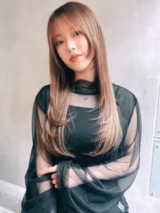 ロング カラー 艶髪／韓国ヘア🎀 Kanon︎︎⁺.のヘアスタイル