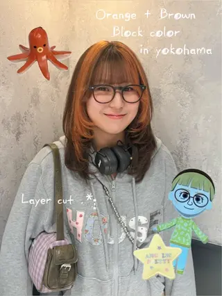 カラー 🎼デザインカラー ヘアメ たま🎀のヘアスタイル