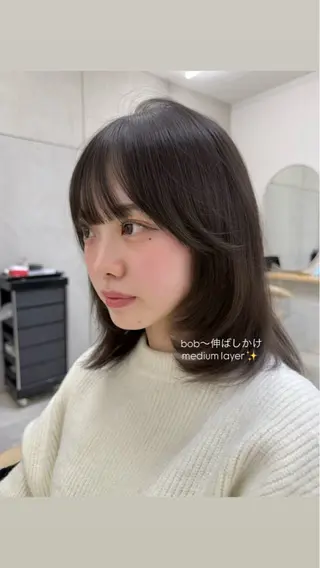 ミディアム ゆい ボブ特化のヘアスタイル
