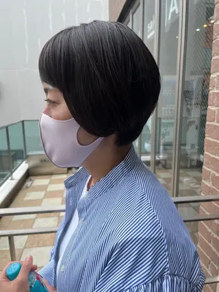 ショート カラー パーマ ヘアアレンジ メンズ キッズ ネイル マツエク・マツパ アイブロウ 久木原 ゆりのヘアスタイル