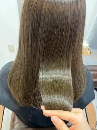 ロング カラー 暖色*ベージュ *くらたあやかのヘアスタイル