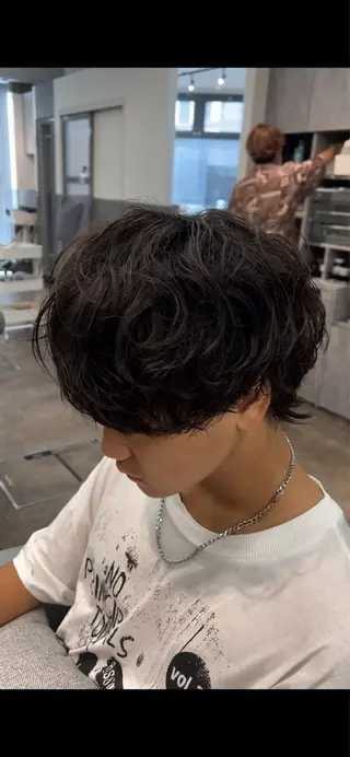 パーマ メンズ 川端 さくのヘアスタイル