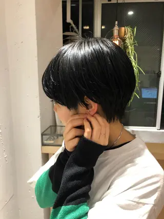 ショート カラー 白髪ぼかし/ショート /ミニボブだいじのヘアスタイル