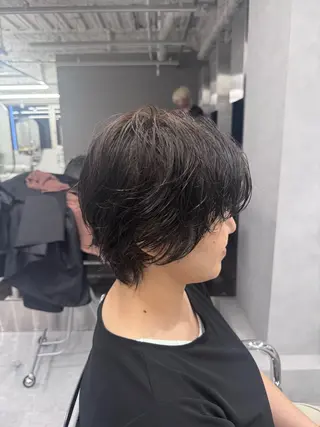 ショート カラー パーマ 縮毛矯正/暖色 なーな🎀🤍のヘアスタイル